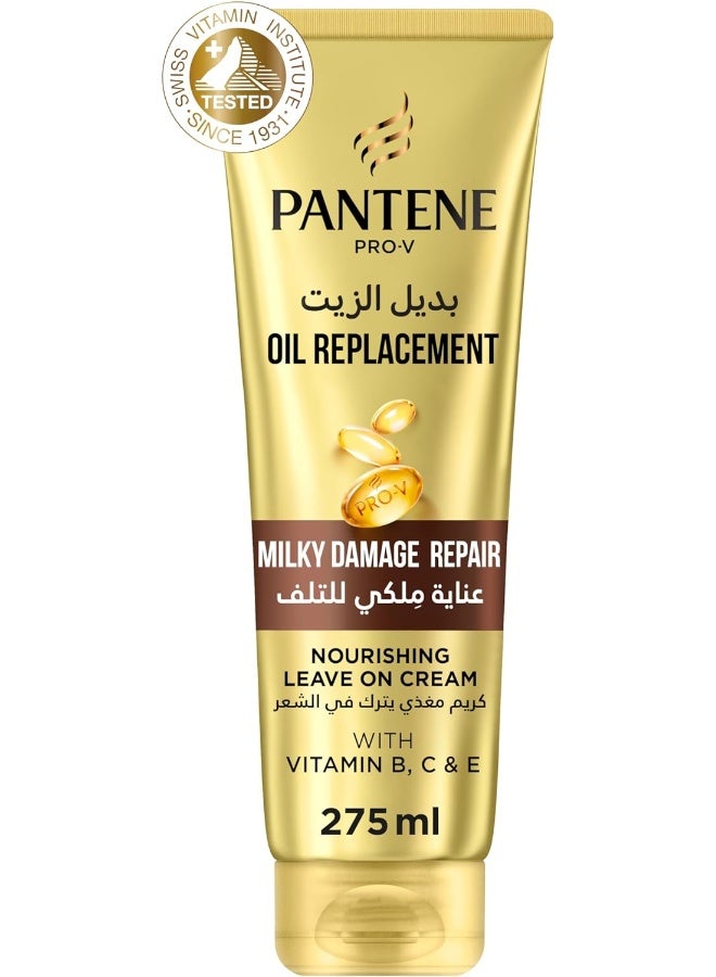 Pantene Pro V Milky Damage Repair Oil Replacement for Damaged Hair, Leave In Conditioner, 275ml - Image 1